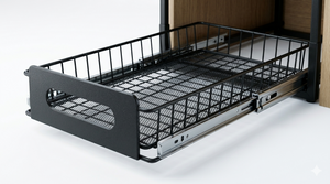 Sinkly organiser installed under kitchen sink — lifestyle shot